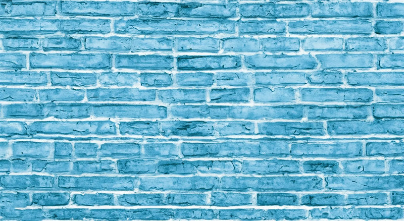 Papel pintado de ladrillo azul