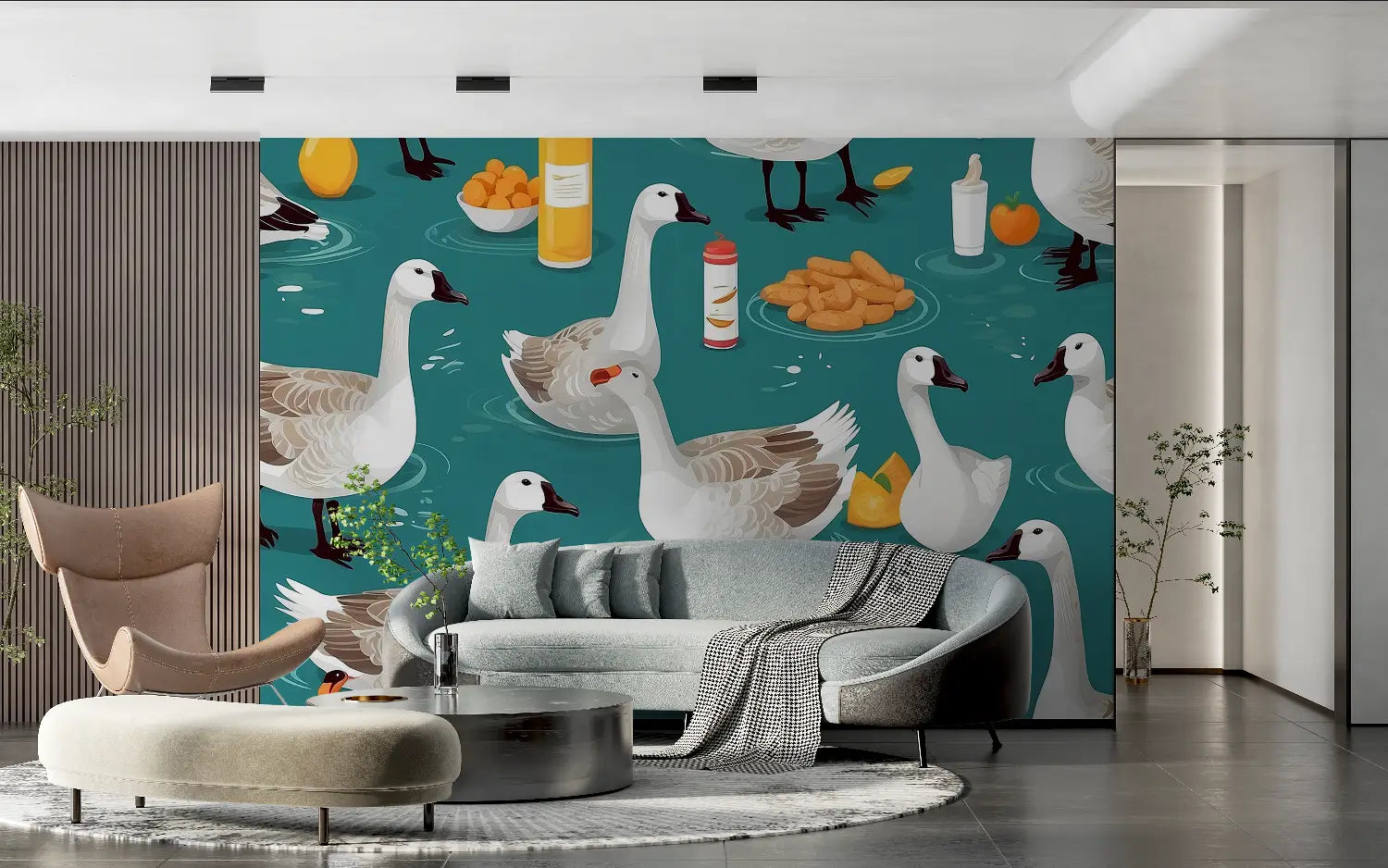 Papier Peint Canard - panoramique mural