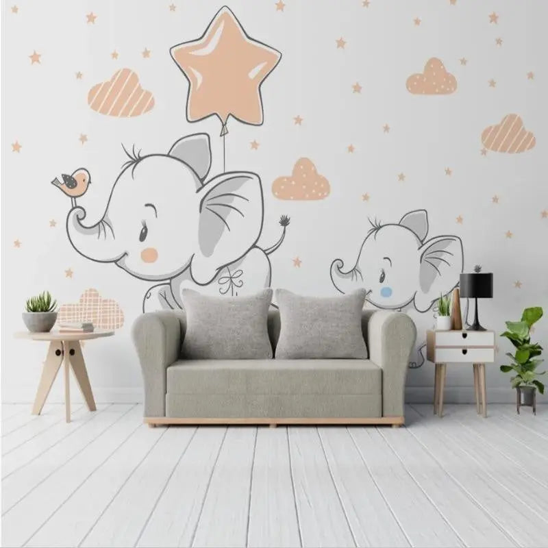 Papier Peint Chambre Bébé Thème Eléphant