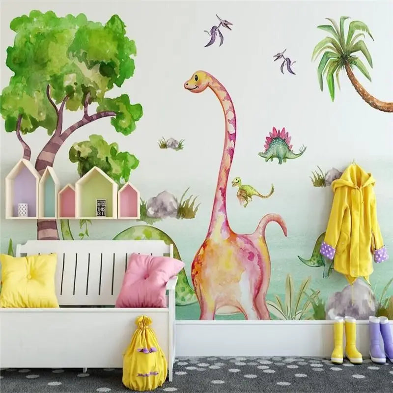 Papel pintado para dormitorio de dinosaurio bebé - Second Image