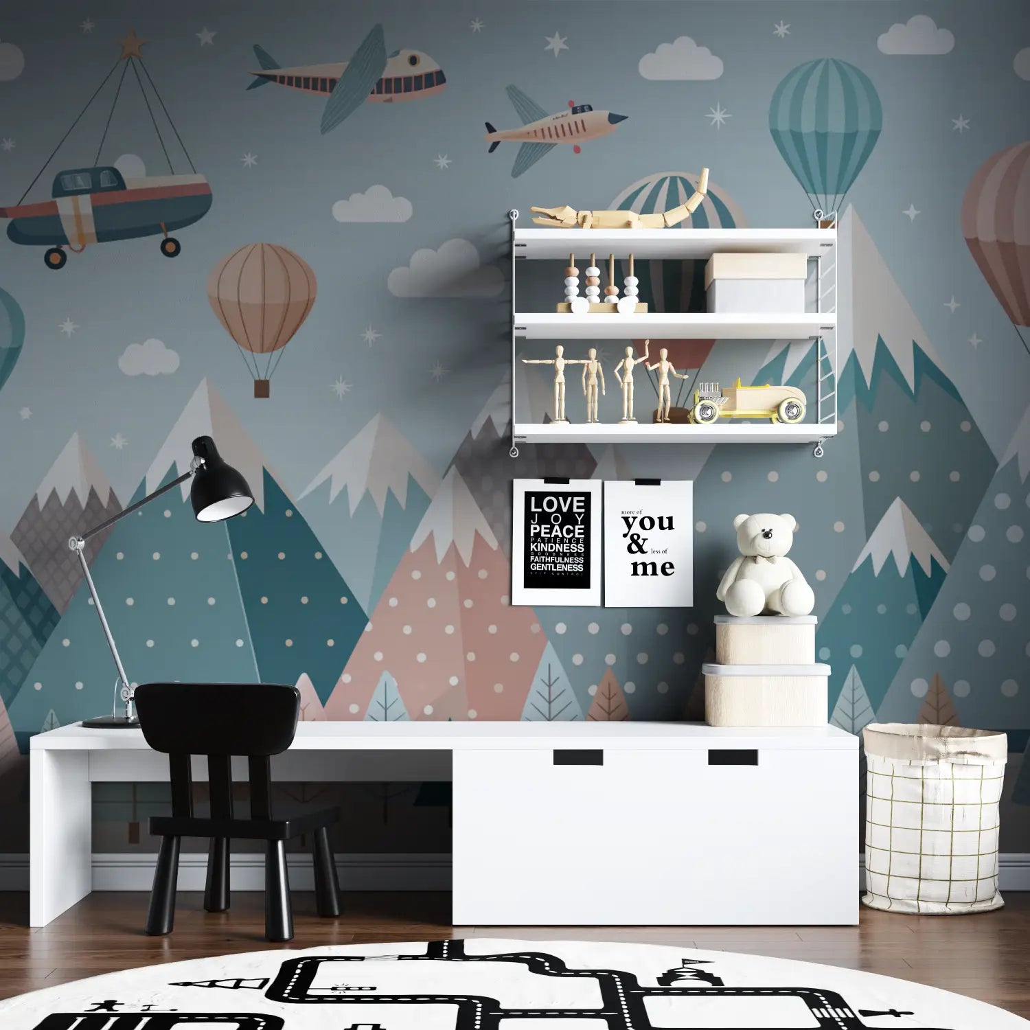 Papel pintado para dormitorio infantil de niño - papel pintado de héroe