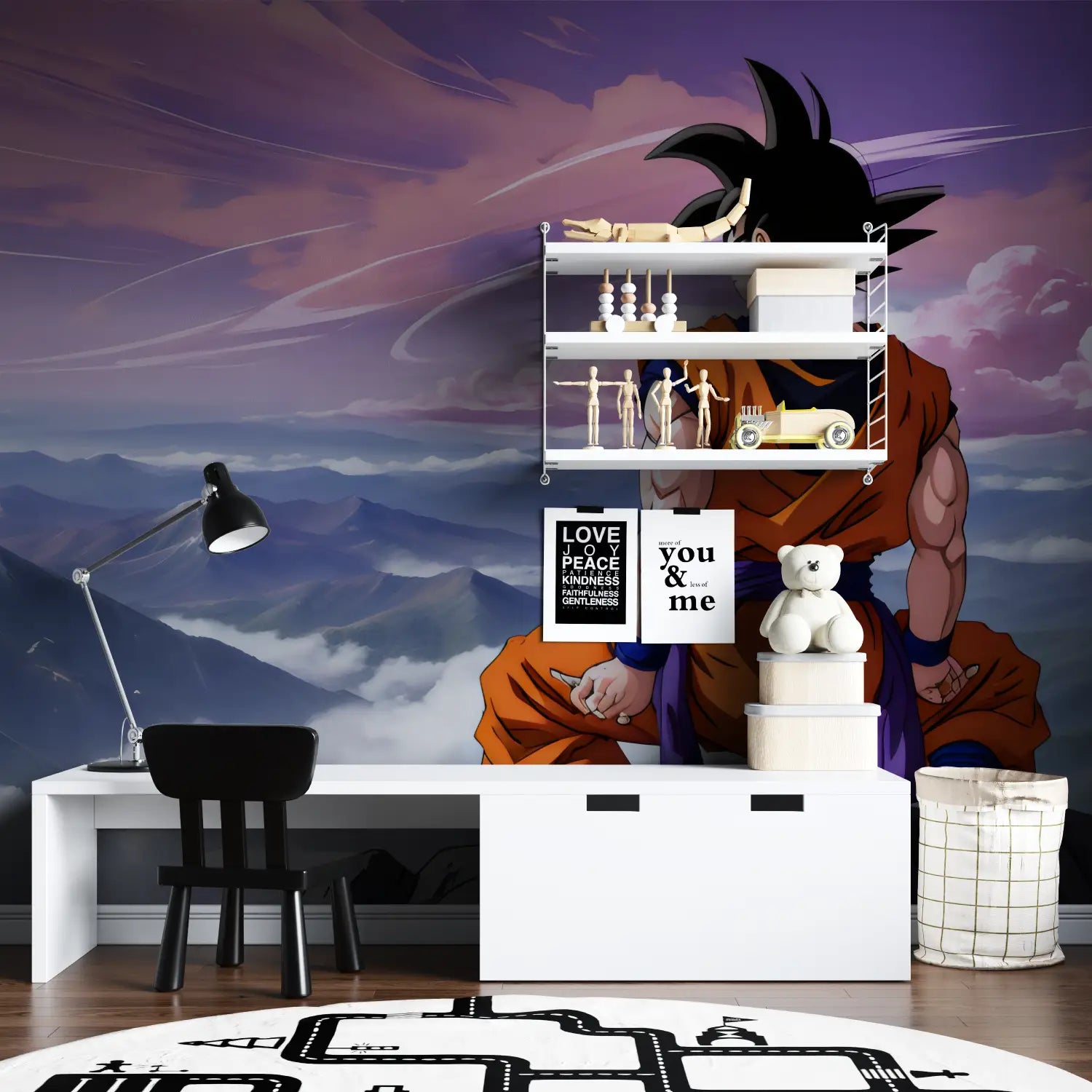 Papier Peint Dbz Enfant - chambre garçon lit