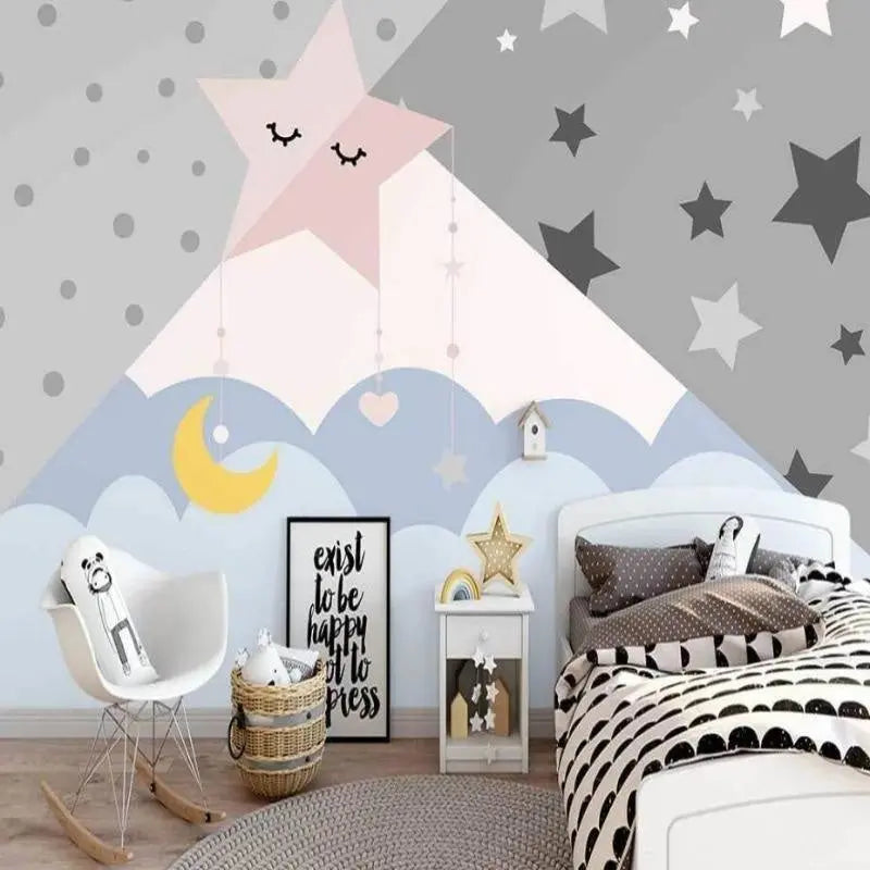 Papel pintado de decoración de dormitorio con cielo estrellado - Second Image