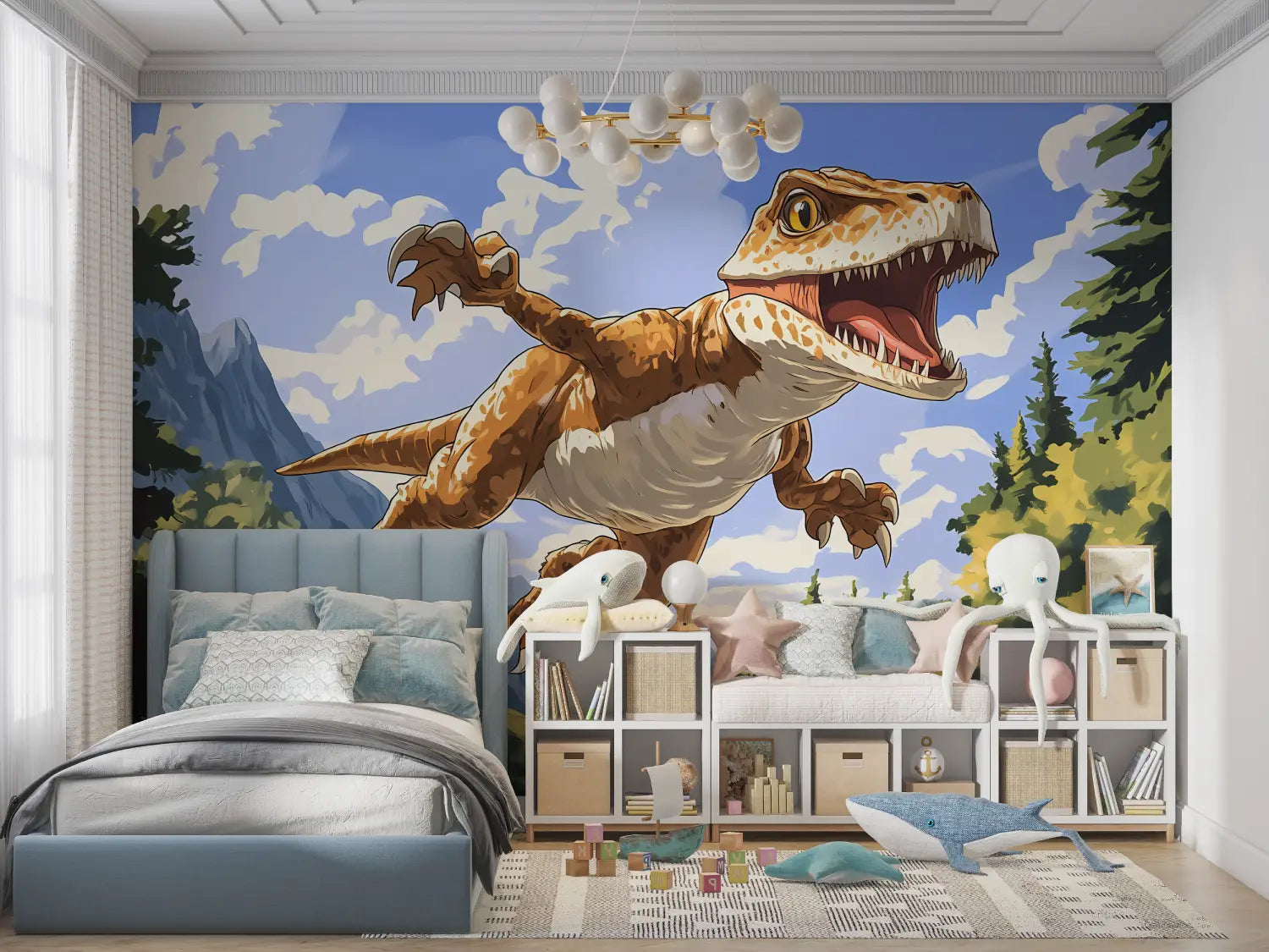 Papier Peint Dinosaure pour Petit - mur chambre panoramique