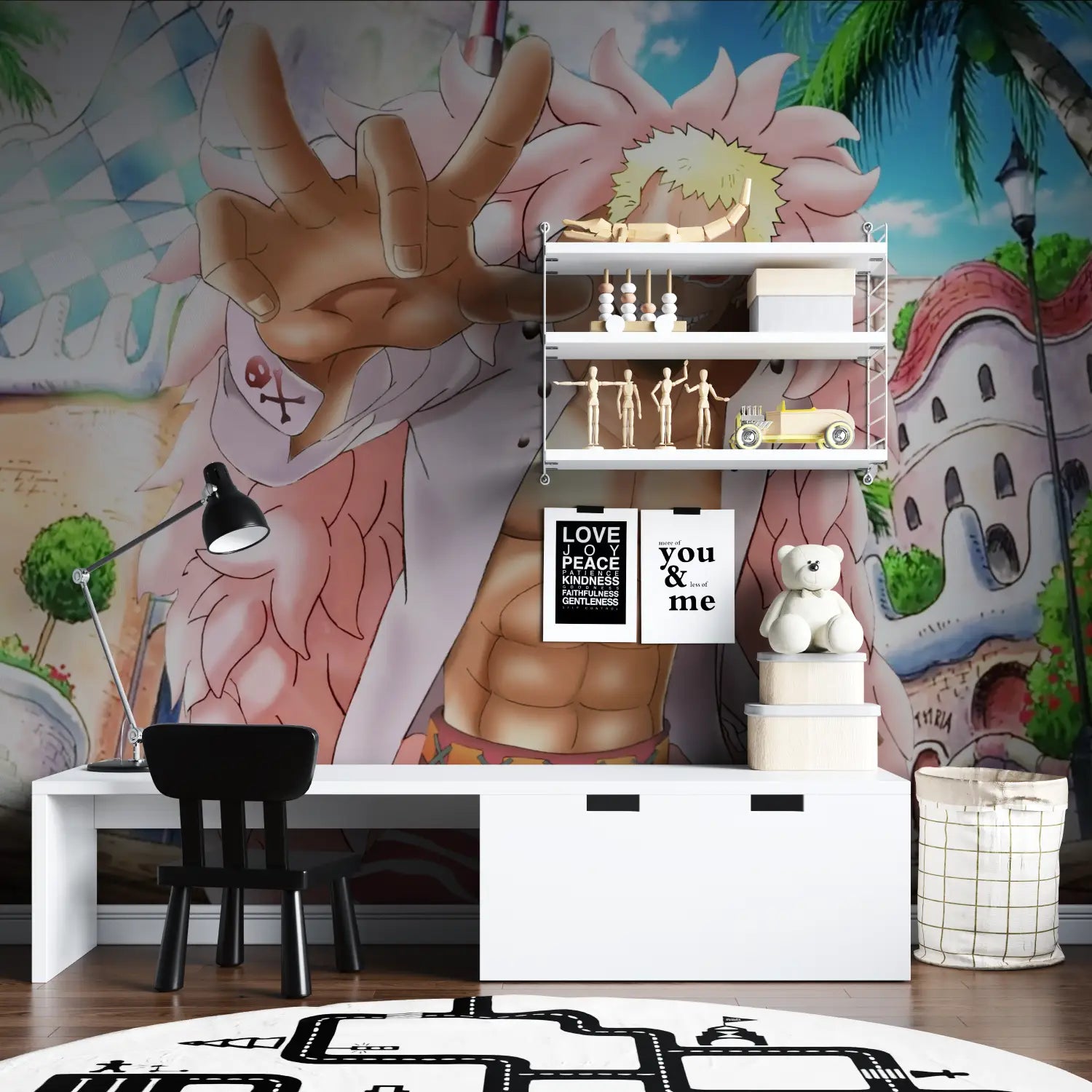 Papel pintado Doflamingo - dormitorio del hombre araña