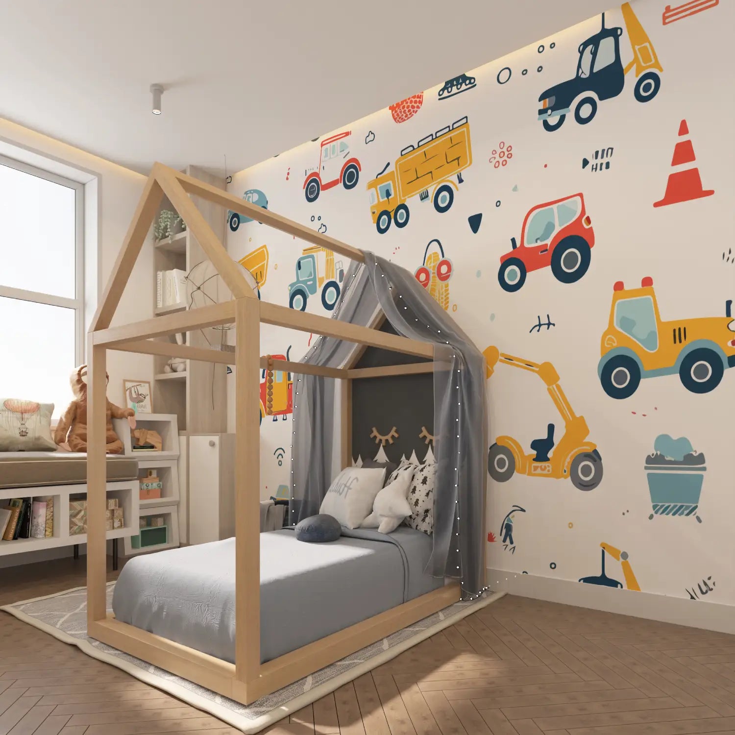 Papel pintado infantil Camión - papel pintado de spiderman