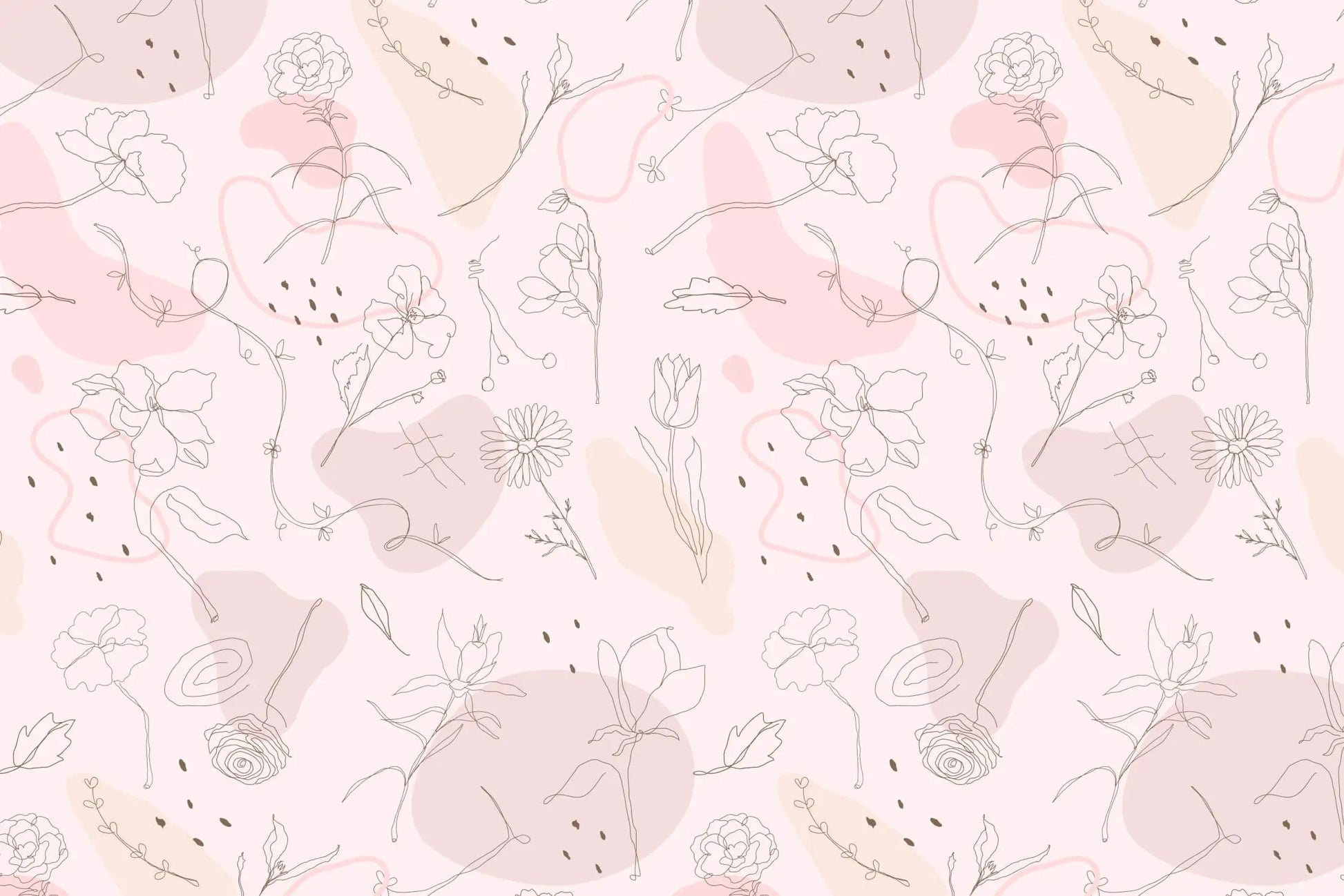 Papel pintado infantil Diseño de flores