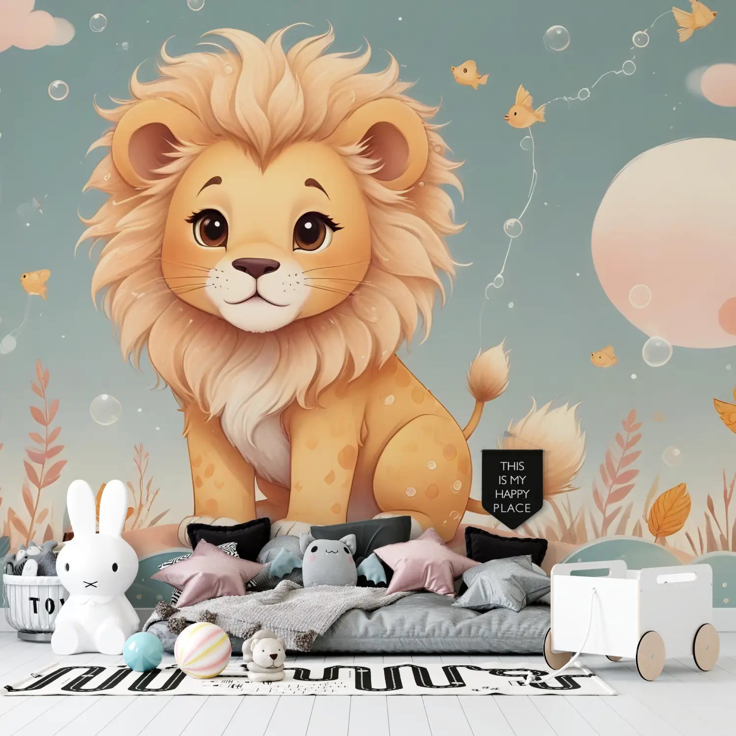 Papier Peint Enfant Lion - Second Image