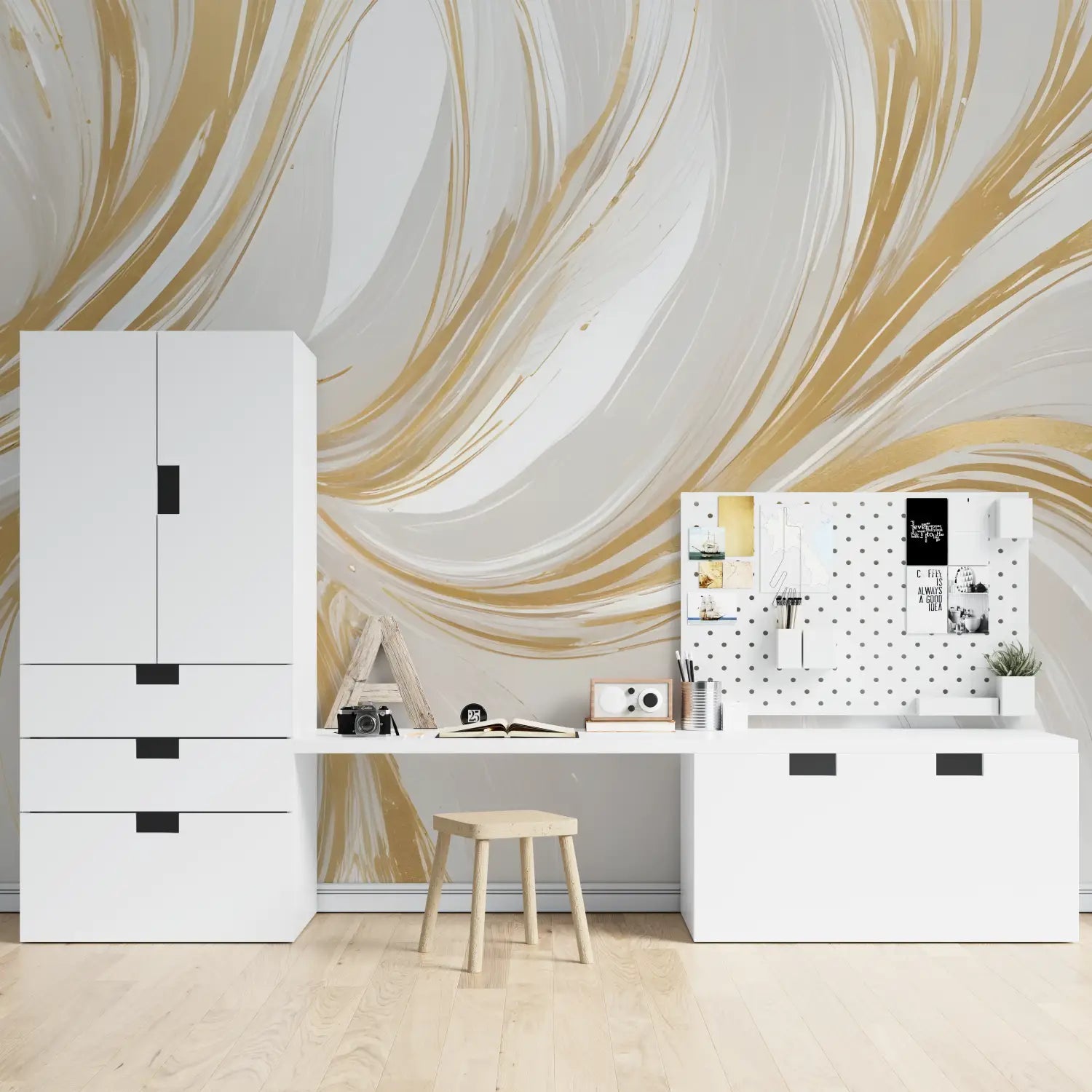 Papier Peint Enfant Style Luxe - chambre garçon lit