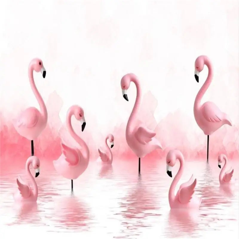 Papier Peint Flamant Rose Chambre Fille