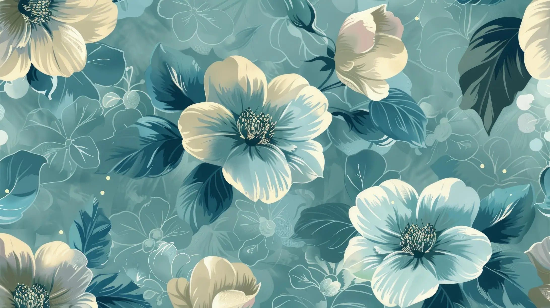 Fondo De Pantalla De Flores Azules De Pato