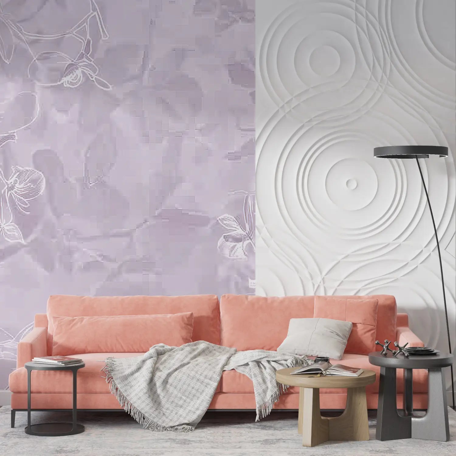 Papier Peint Gris Et Mauve - tendances