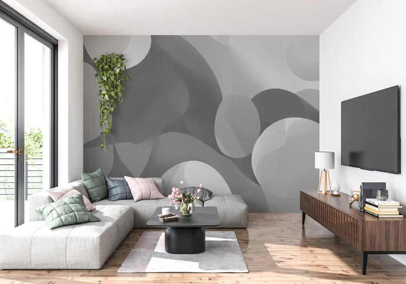 Papier Peint Gris Graphique - tendance mur