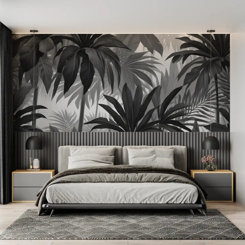 Papier Peint Gris Noir Chambre Adulte - tendance 2024