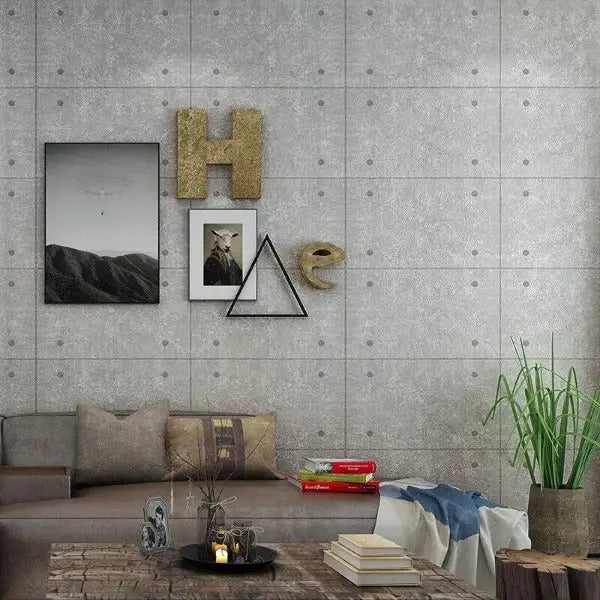 Papel pintado de azulejos de cemento industrial (rollo)