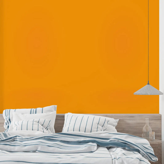 Papel pintado tejido no tejido naranja - merlin leroy