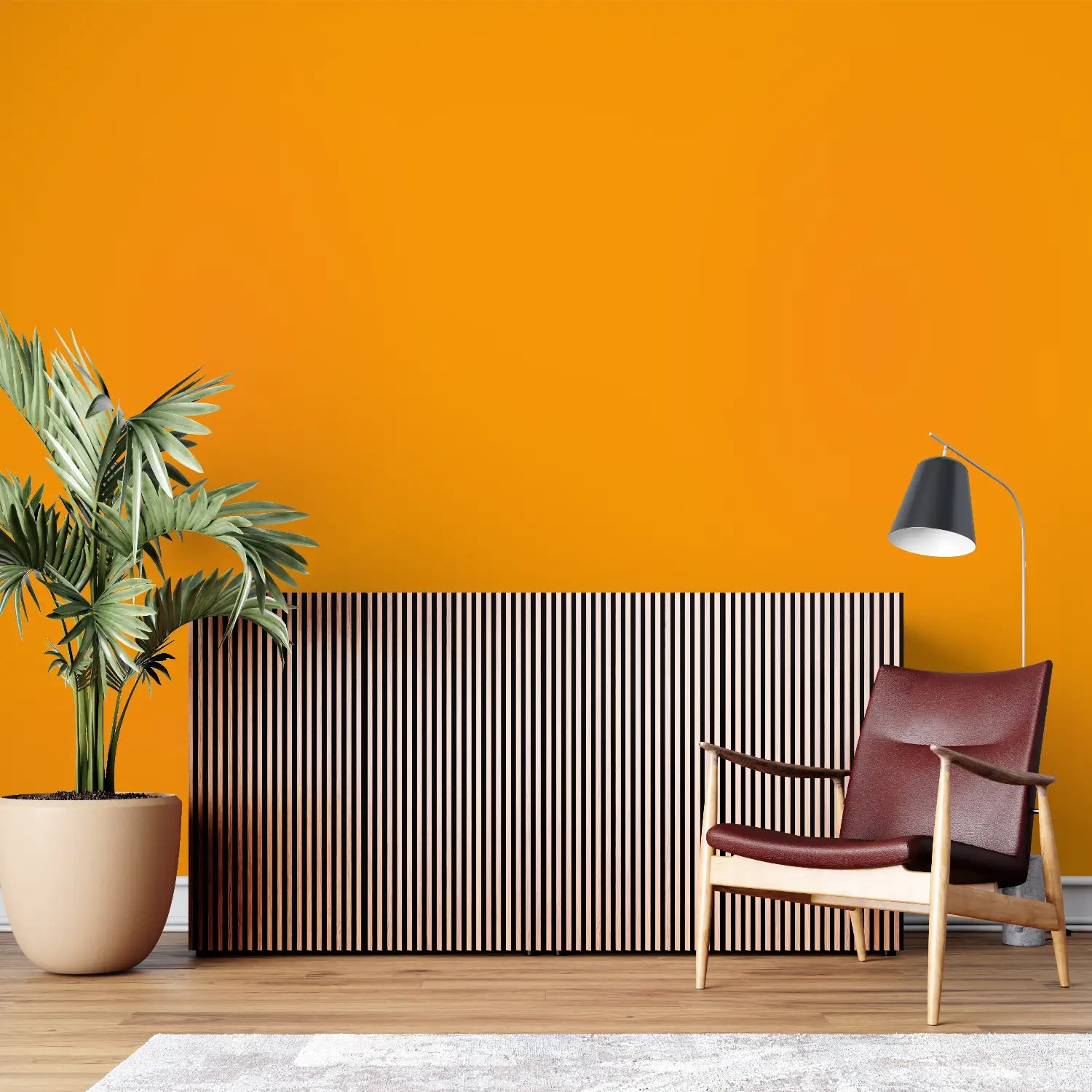 Papel pintado tejido no tejido naranja - wall pano