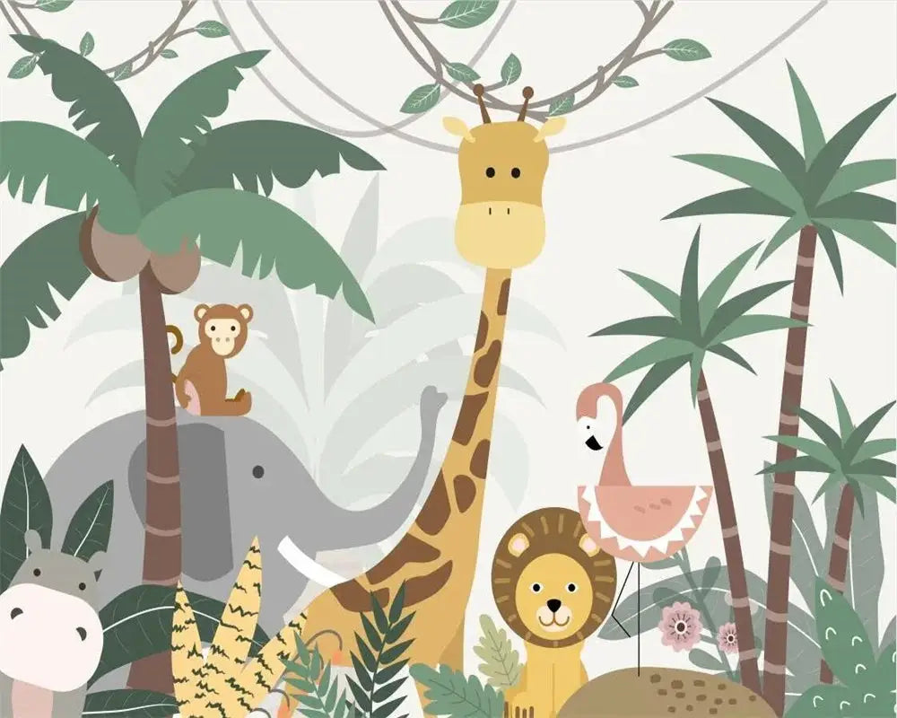 Jungle dieren behang