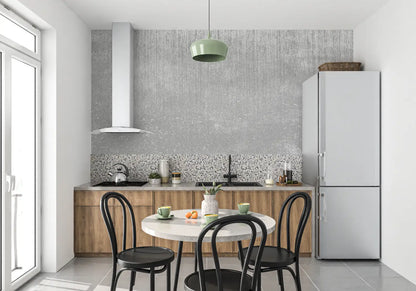 Papel pintado gris metalizado - tendencia en las paredes