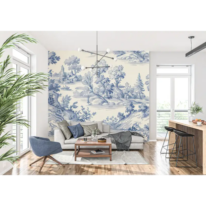 Papel pintado con estampado Toile De Jouy - trompe l'oeil