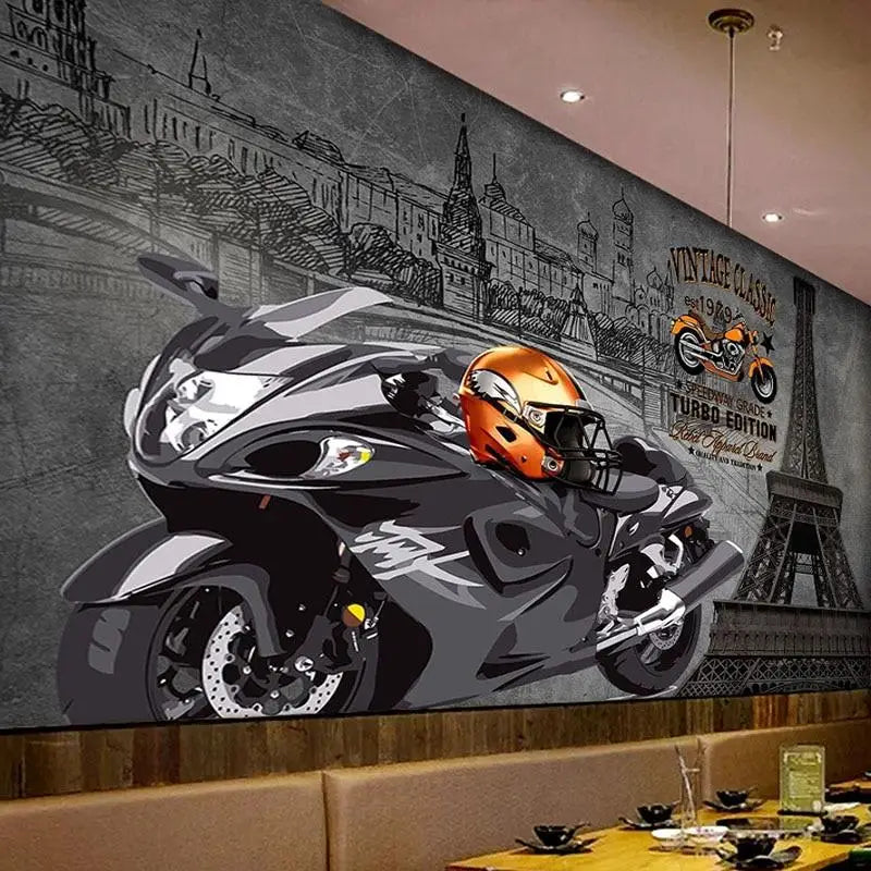 Papel pintado de motos París de noche - Second Image