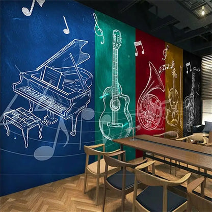 Papel Pintado de Instrumentos Musicales