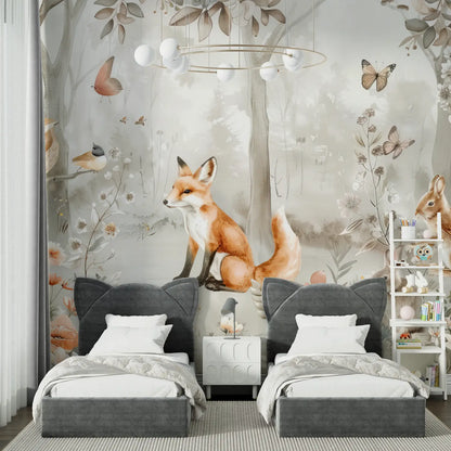 Papel pintado para dormitorio infantil Naturaleza - papel pintado para niños