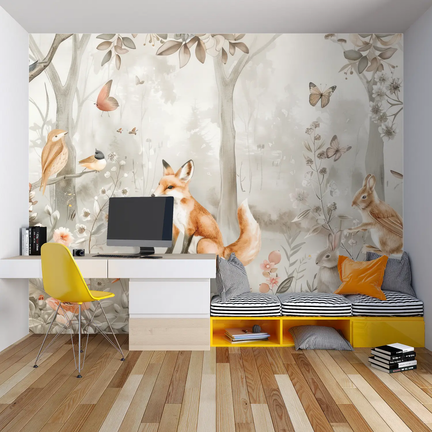 Papel pintado de naturaleza para habitación infantil - hero tapestry