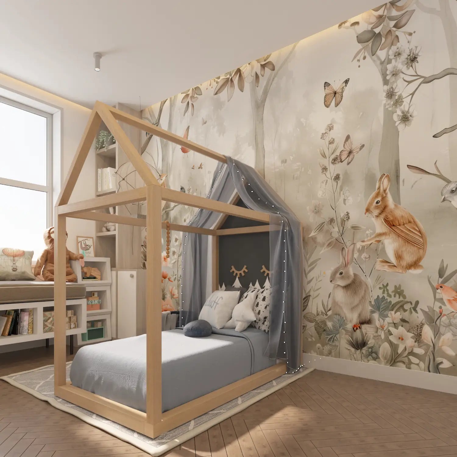 Papel pintado de la naturaleza para la habitación de los niños - dormitorio del hombre araña