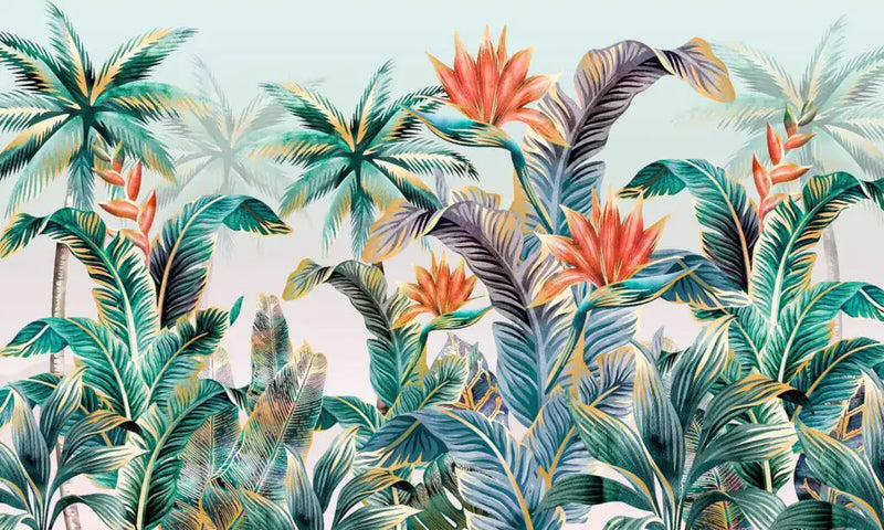 Papel pintado de naturaleza tropical