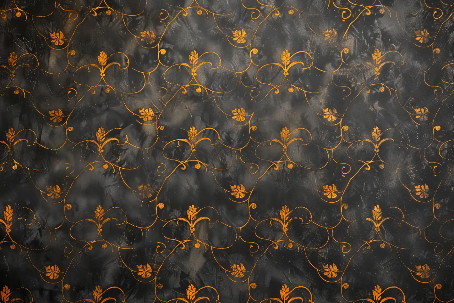 Papel pintado negro y naranja