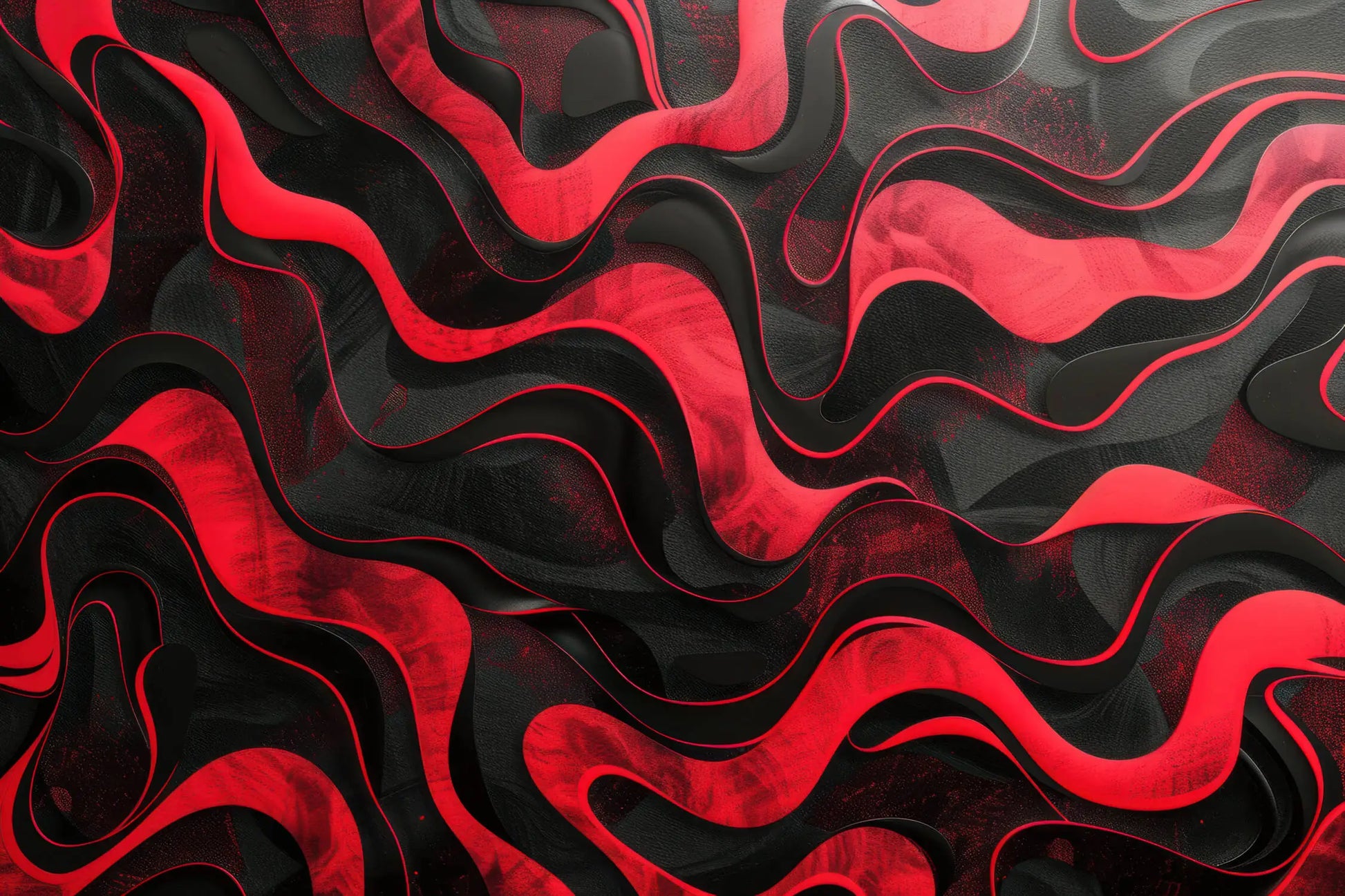 Papel pintado abstracto negro y rojo