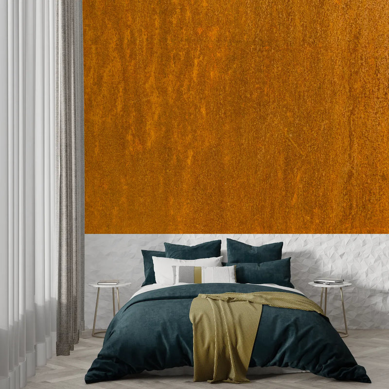 Papier Peint Ocre Foncé Orange - francais