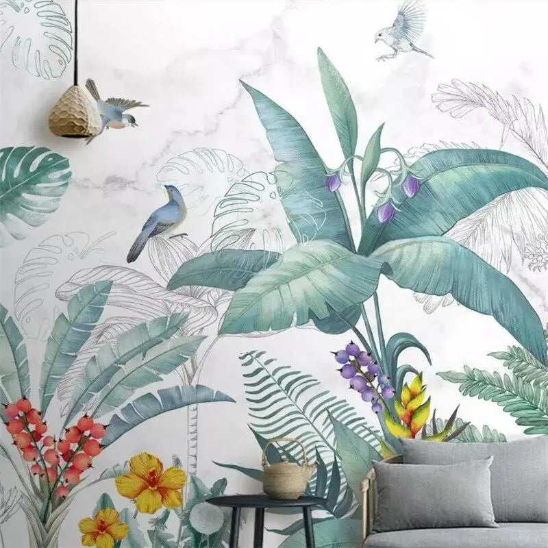 Papel Pintado de Aves Panámicas