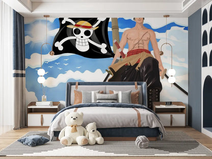 Papel Pintado de bandera pirata de One Piece Anime - fondo de pantalla para adolescentes