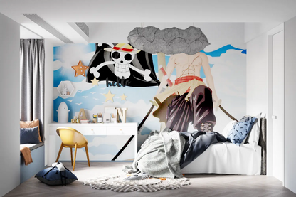 One Piece Papel Pintado De La Bandera Pirata De Anime - héroe del manga