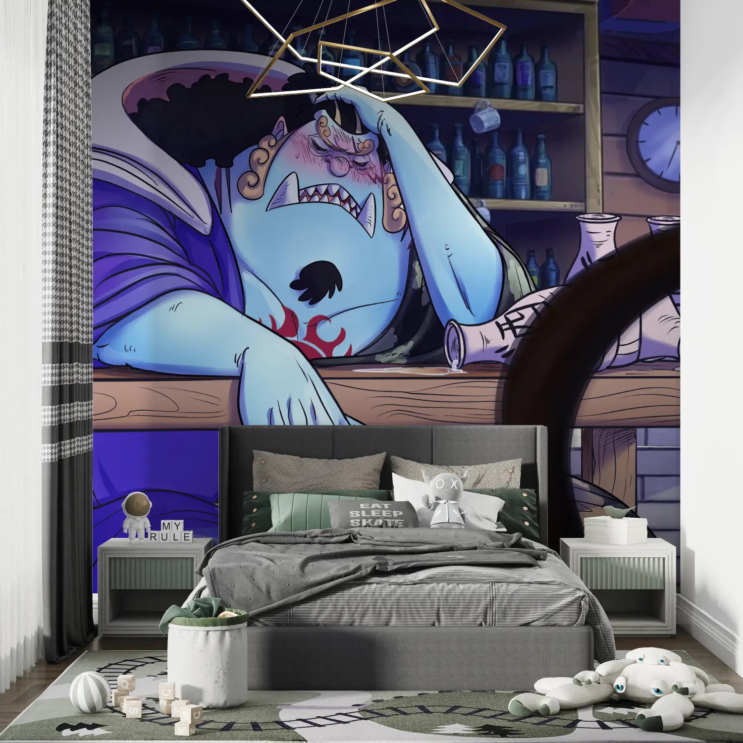 Papier Peint One Piece Jinbe Dormeur - Second Image