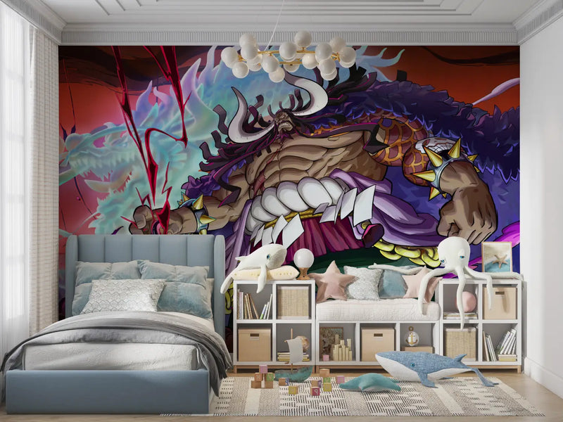 Papier Peint One Piece Kaido Mural - mur chambre panoramique