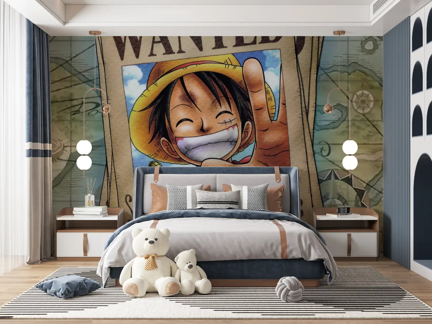 Papier Peint One Piece Luffy Wanted - Second Image