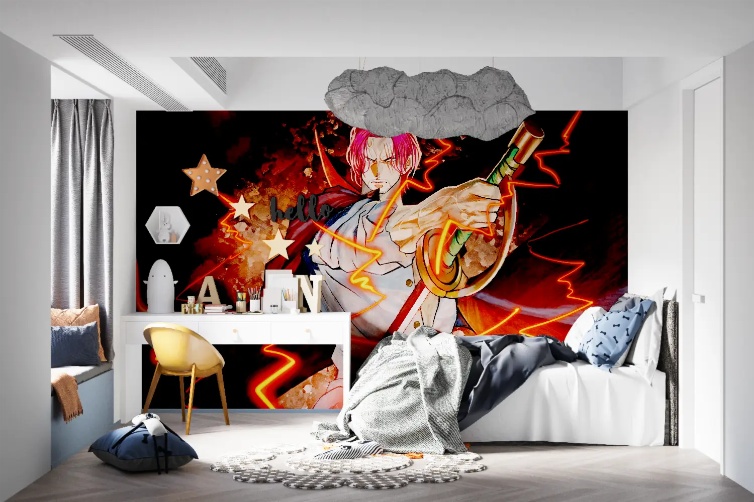 Papier Peint One Piece Shanks Design - mur panoramique