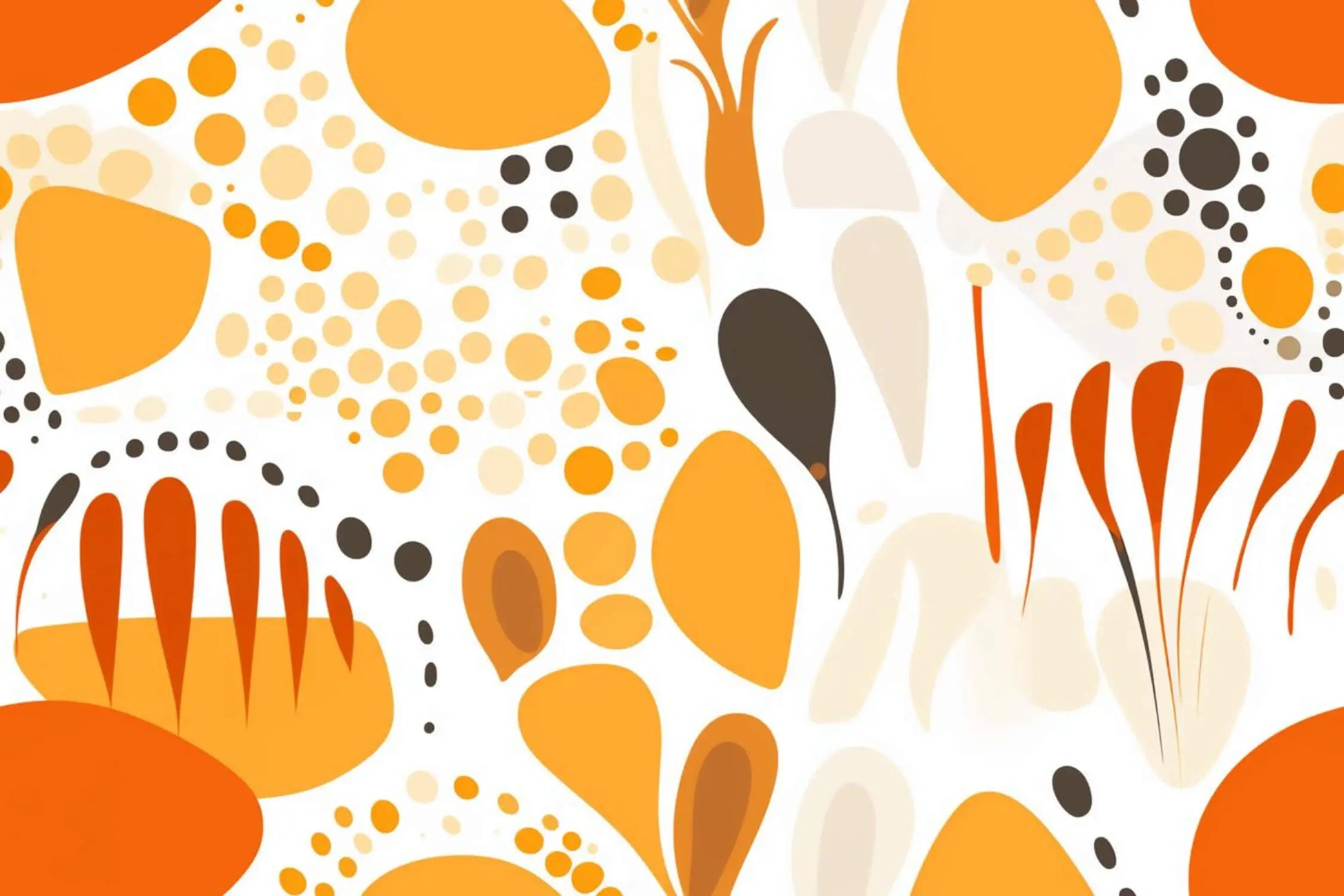 Papel pintado naranja de los años 80