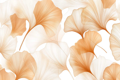 Papel pintado naranja y blanco