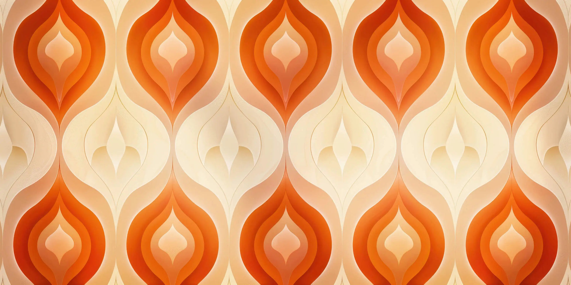 Papel pintado estampado naranja