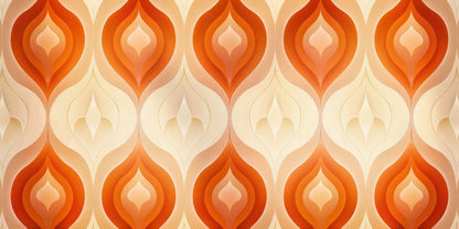 Papel pintado estampado naranja