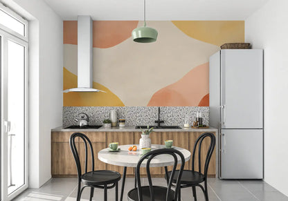 Papel pintado Naranja Pastel - panorámico 4murs