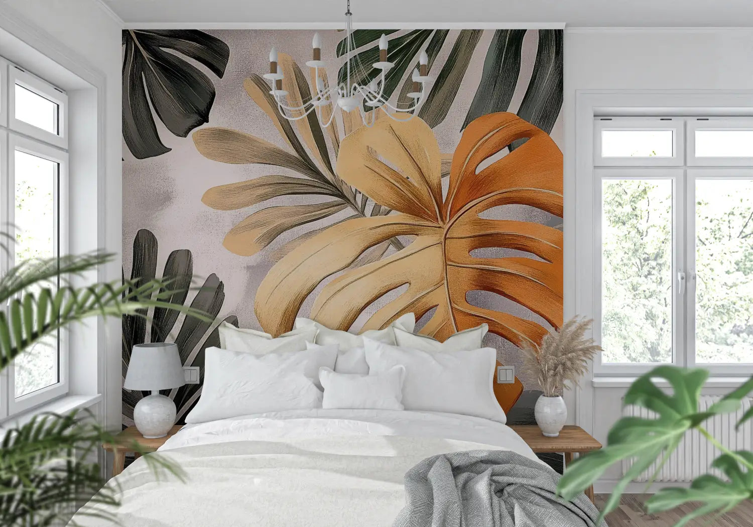 Papier Peint Orange Tropical - 4murs