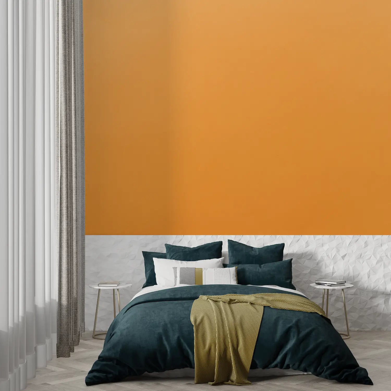 Papel pintado naranja brillante: panorámico de moda