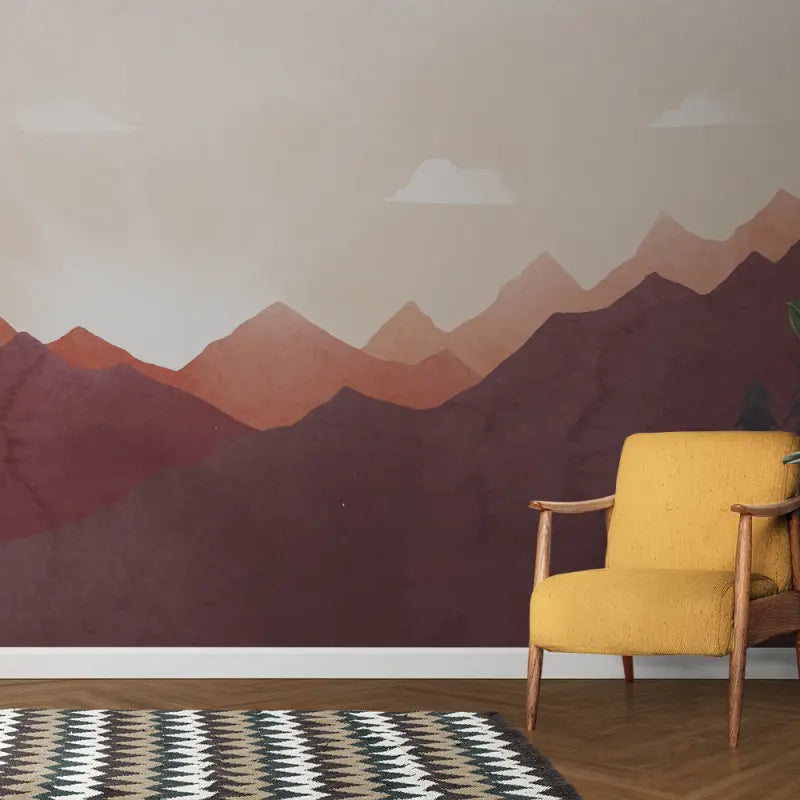 Papel pintado para chalet de montaña