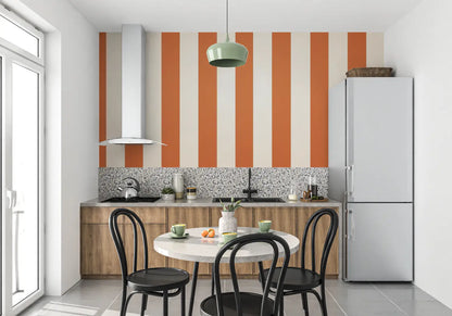 Papel pintado Rayas Naranjas - 4murs