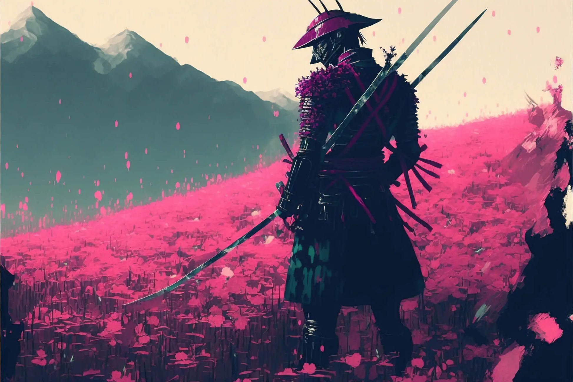 Papel pintado de diseño rosa